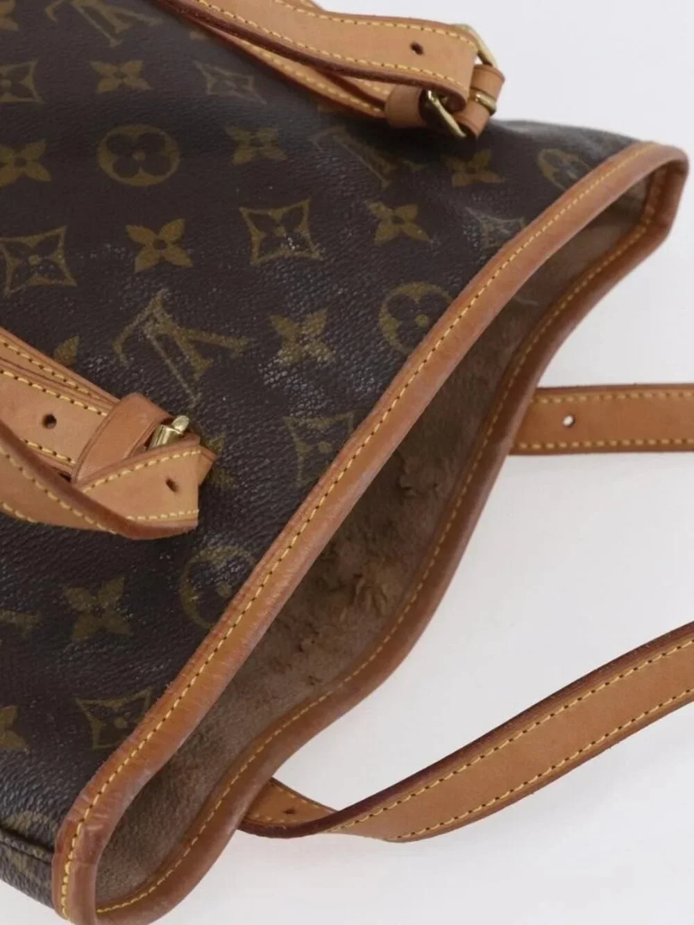 LOUIS VUITTON Monogram Bucket GM Shoulder Bag M42236 LV Auth 153920